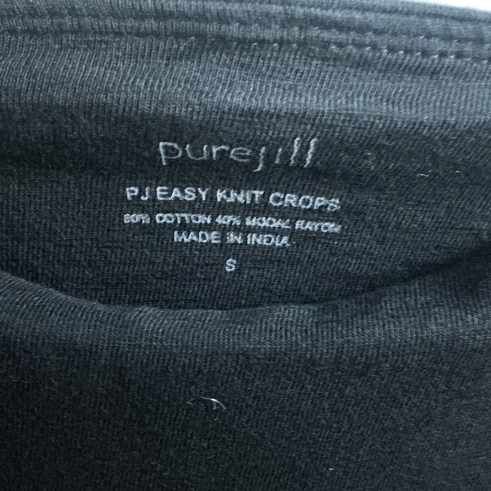 PURE JILL PJ Easy Knit Crops Black Small - Picture 3 of 5
